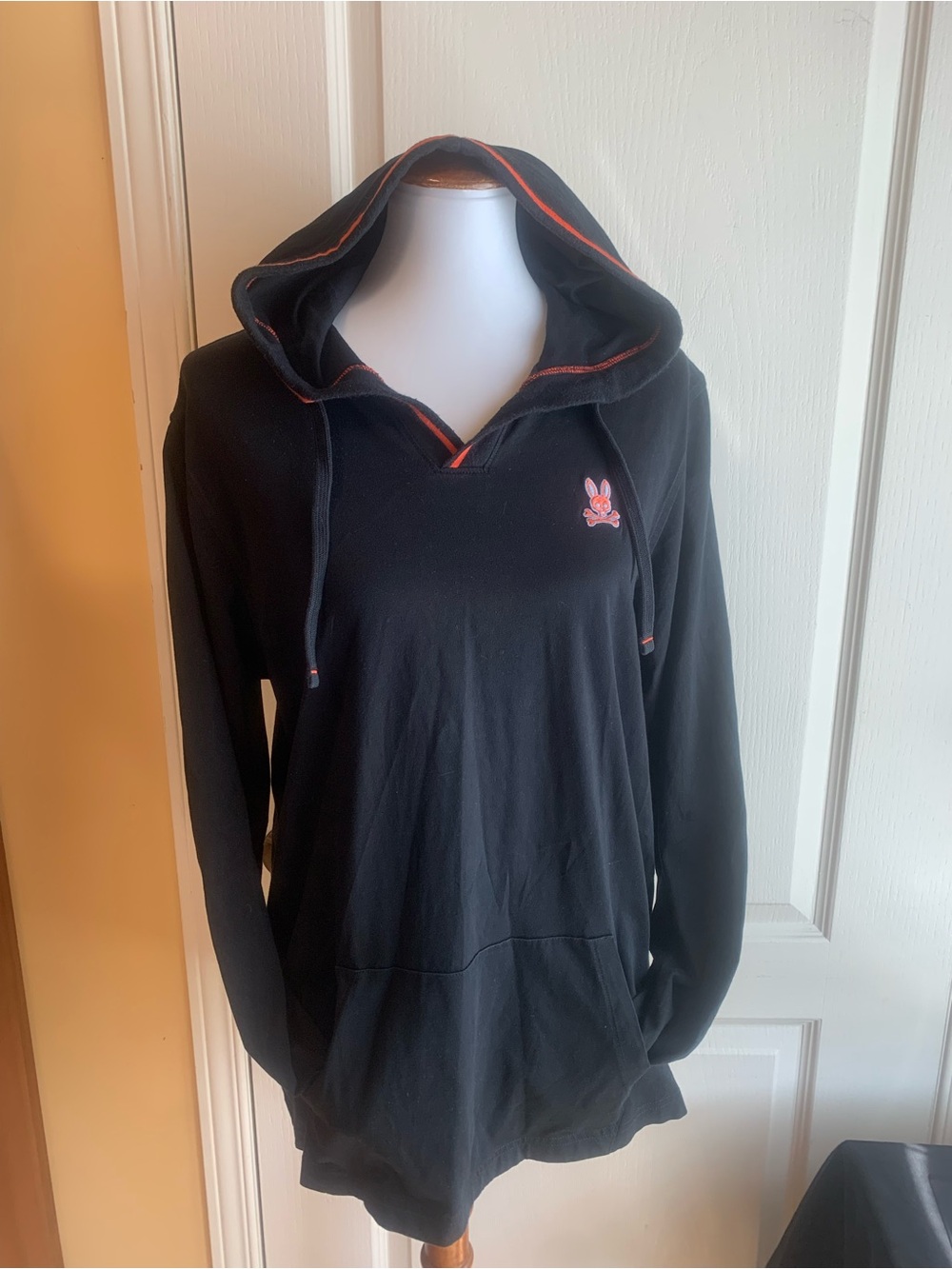Psycho Bunny Black Hoodie tshirt long sleeves Unisex